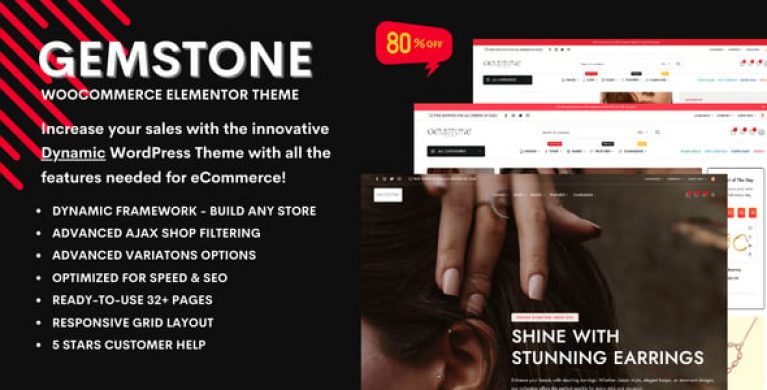 Gemstone - Jewelry Store eCommerce Elementor WooCommerce Theme
