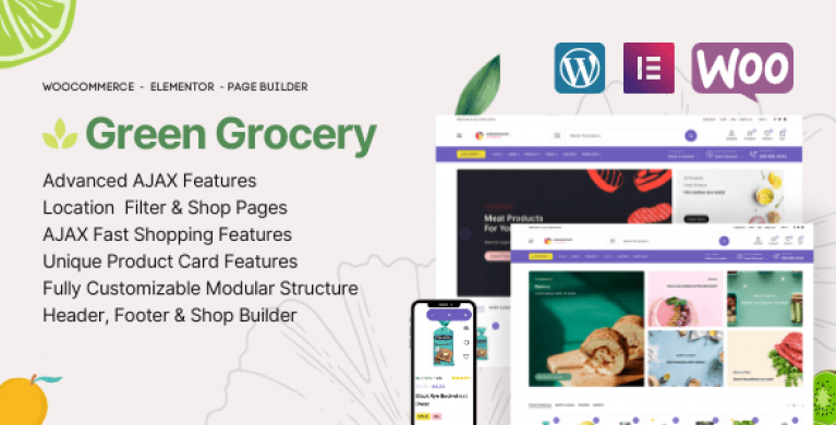 Green Grocery - Grocery Store Organic Food WordPress Theme