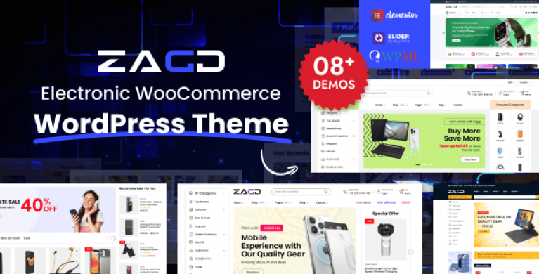 Zagg - Electronics & Accessories WooCommerce WordPress Theme