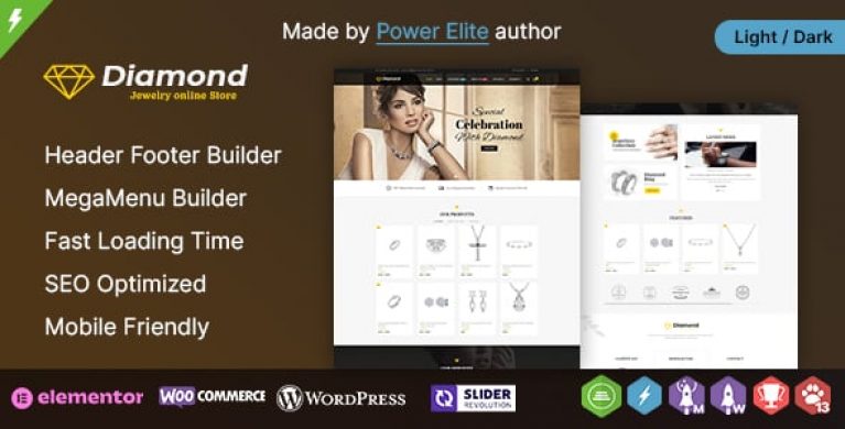 Diamond WP - Jewelry Elementor Responsive WooCommerce Theme