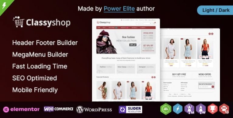 ClassyShop WP - Elementor WooCommerce Responsive Theme