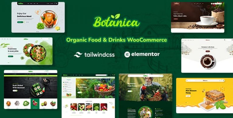 Botanica - Food & Drinks Tailwind CSS WooCommerce Theme