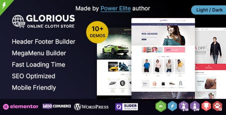 Glorious WP - Multi-purpose Elementor WooCommerce Responsive Theme