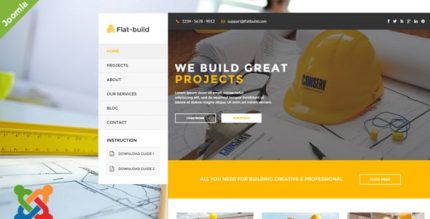 Flatbuild - Construction Joomla Template
