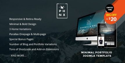 Phoenix - Minimal Portfolio Joomla Template