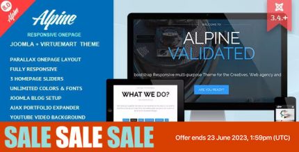 Alpine - Responsive One Page Joomla Template