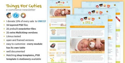 Things для Cuties - Ребенок Детский Email HTML Шаблон
