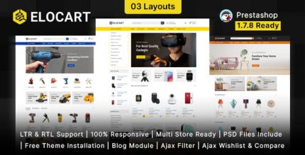 Elocart - Многоцелевой Prestashop 1.7 & 8.x Адаптивный Шаблон