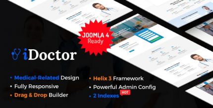 iDoctor - Responsive & Multipurpose Medical Joomla Template With Page Builder