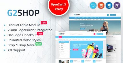 Многоцелевой eCommerce OpenCart Шаблон - G2shop