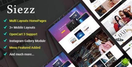 Siezz - Многоцелевой OpenCart 3 Шаблон ( Mobile Layouts Included)