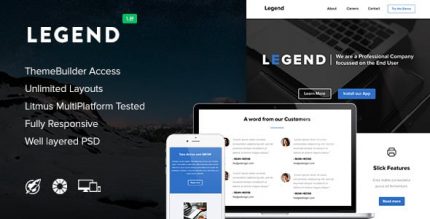 Legend - Видео Email (optional) + Конструктор Шаблонов