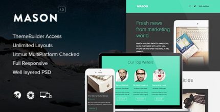 Mason - Адаптивный Email + Конструктор Шаблонов Access