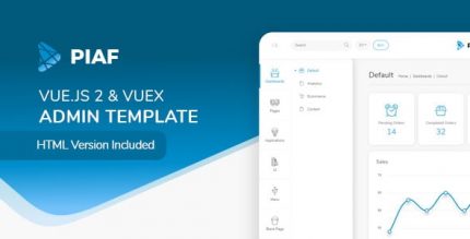 Piaf - Vue Admin Шаблон