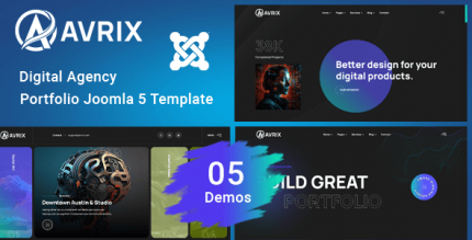 Avrix - Joomla 5 Digital Agency Portfolio Template