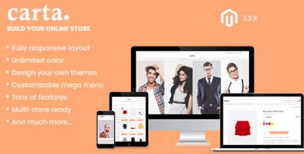 Carta - Чистый, Адаптивный Magento 2 Мода Шаблон