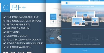 Cube+ | One Page Parallax Joomla Theme