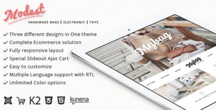 Modest - Multipurpose Joomla Virtuemart Theme