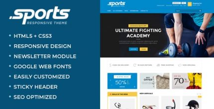 Спортивный - Адаптивный OpenCart Шаблон