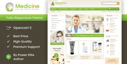 Medicine - Opencart Адаптивный Шаблон