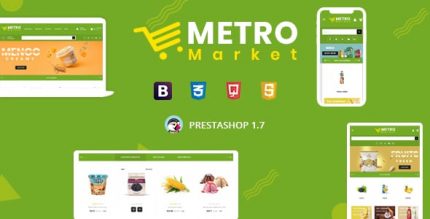 Metro Market - Organic & Бакалея Магазин Prestashop 1.7 & 8.x Адаптивный Шаблон