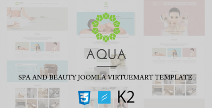 Aqua - Spa and Beauty Joomla VirtueMart Template