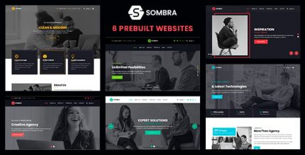 Sombra - Black & White or Color Multipurpose Joomla Template