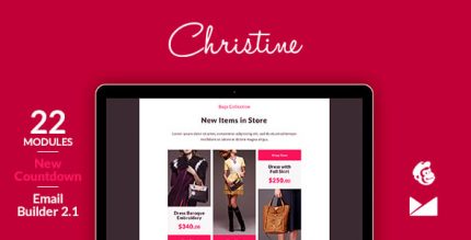 Christine Email Шаблон + Онлайн Emailbuilder 2.1