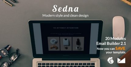 Sedna Email Шаблон + Emailbuilder 2.1