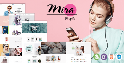 Mira - Аксессуары Бутик Адаптивный Секционированный Shopify Шаблон